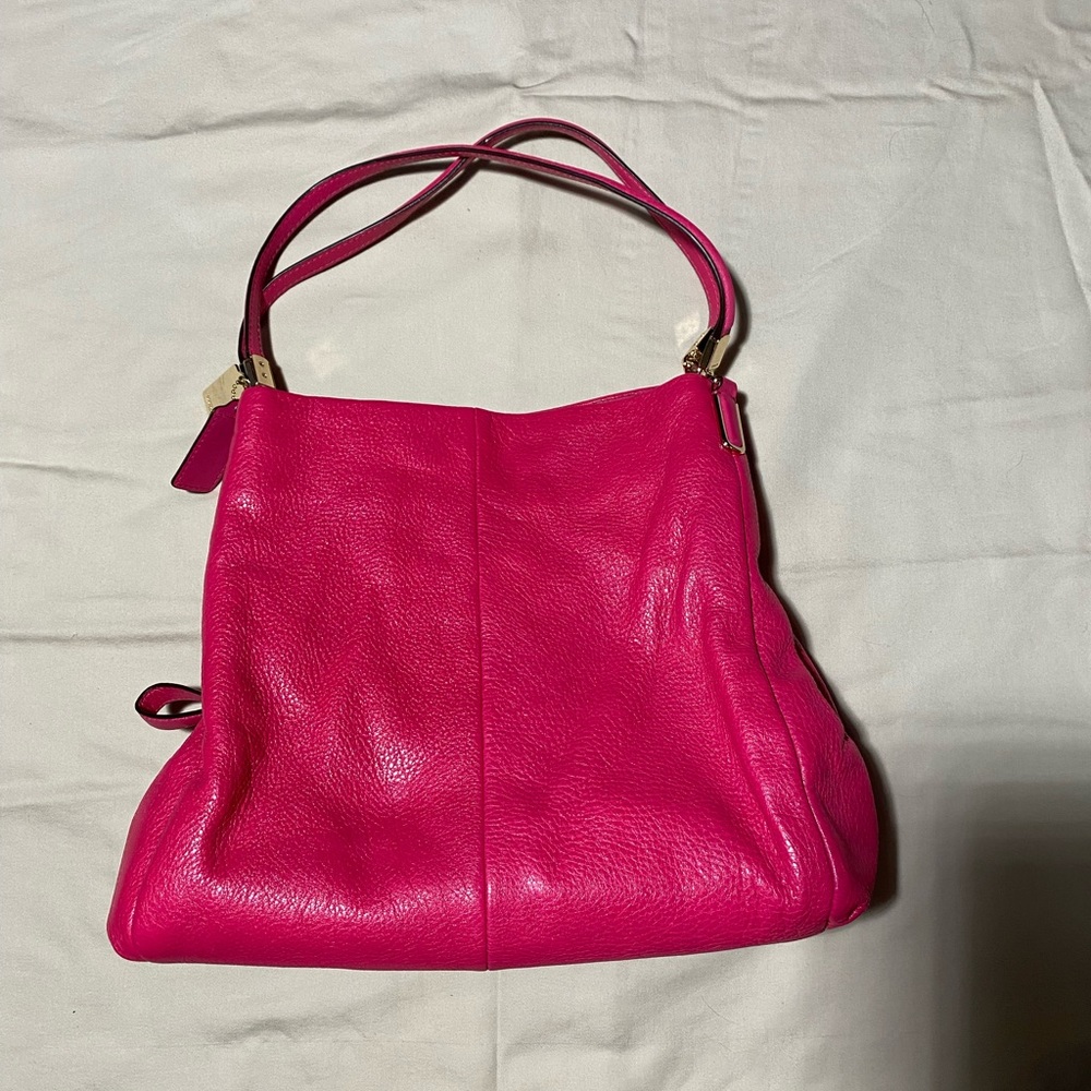 Coach hot pink handbag